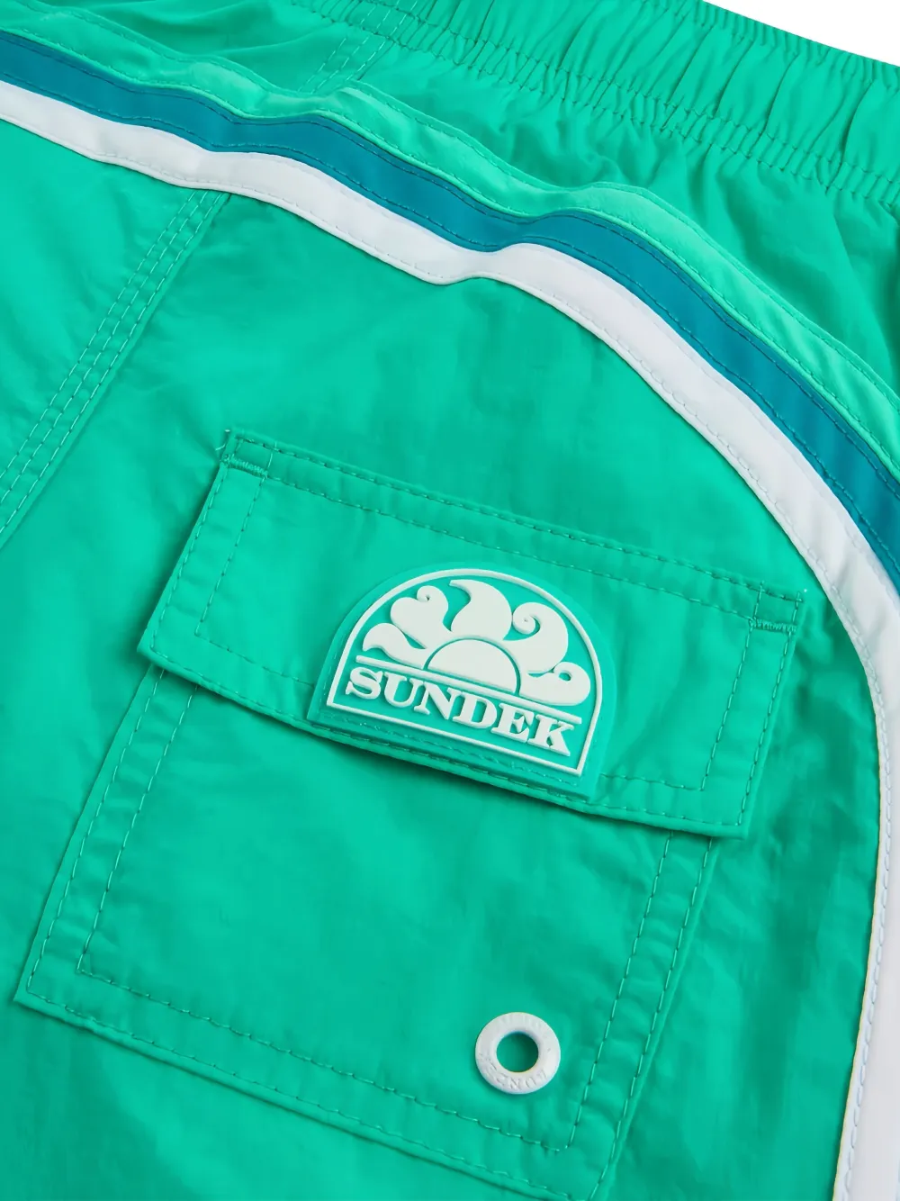 Sundek Zwembroek met logopatch Groen