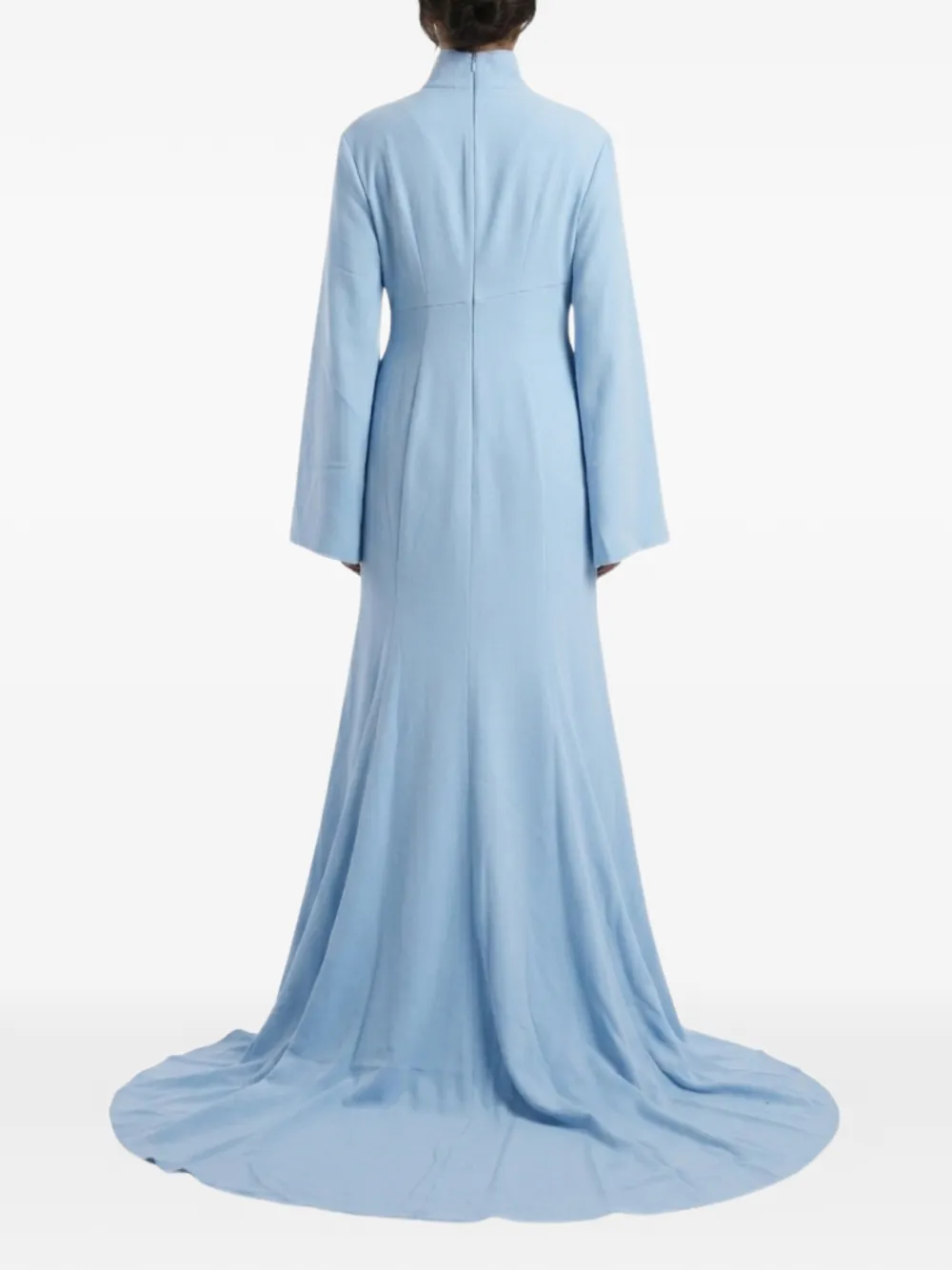 Solace London Jurk met gedrapeerde mouwen Blauw