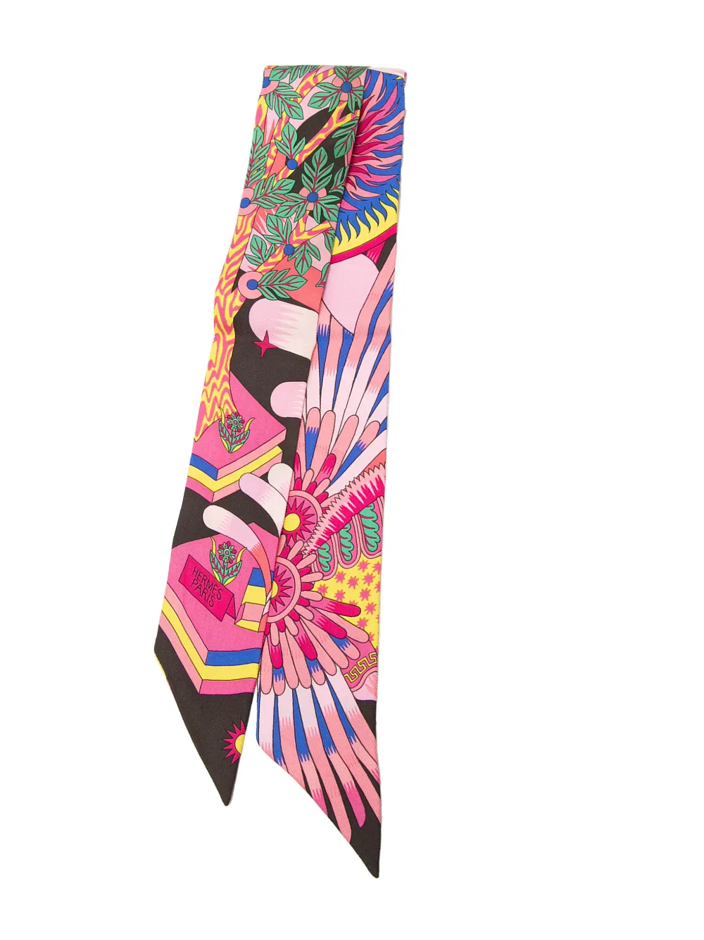 Hermès Pre-Owned 2010-2026 La Source de Pegase Silk Twilly Scarf scarves - Mehrfarbig