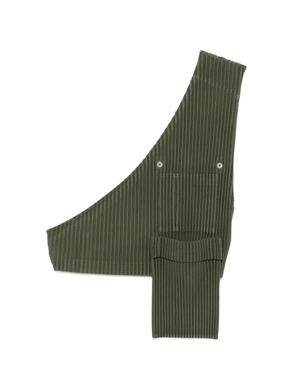 Homme Plissé Issey Miyake pleated asymmetric T-shirt - Verde