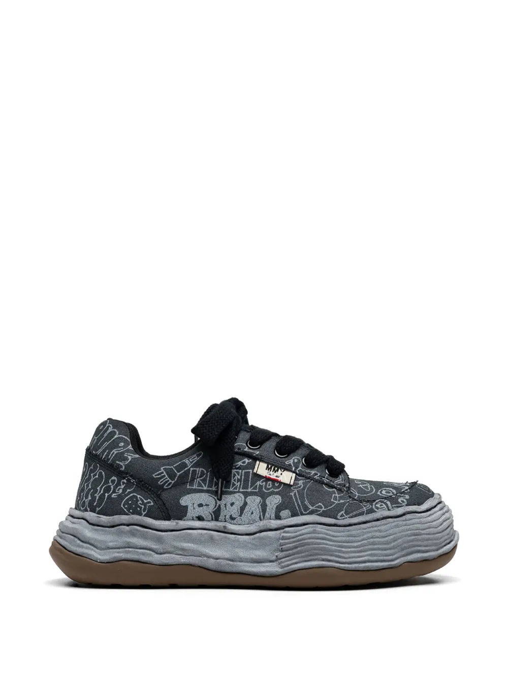 Maison MIHARA YASUHIRO Oliver OG graffiti-print chunky sneakers - Schwarz