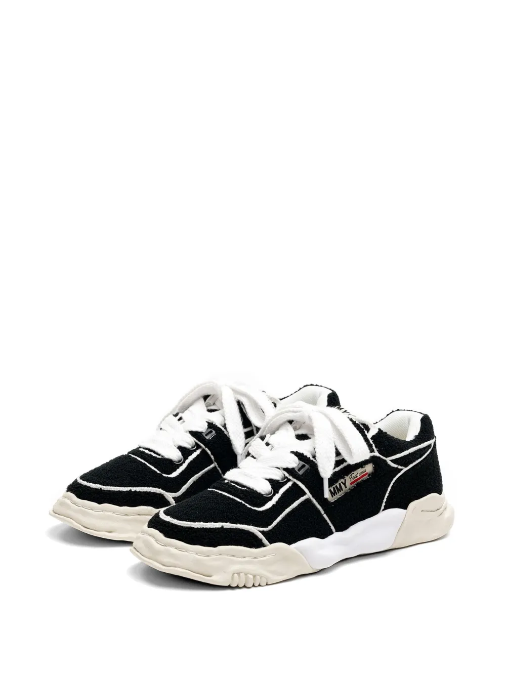 Maison MIHARA YASUHIRO Wayne sneakers met chunky zool Zwart
