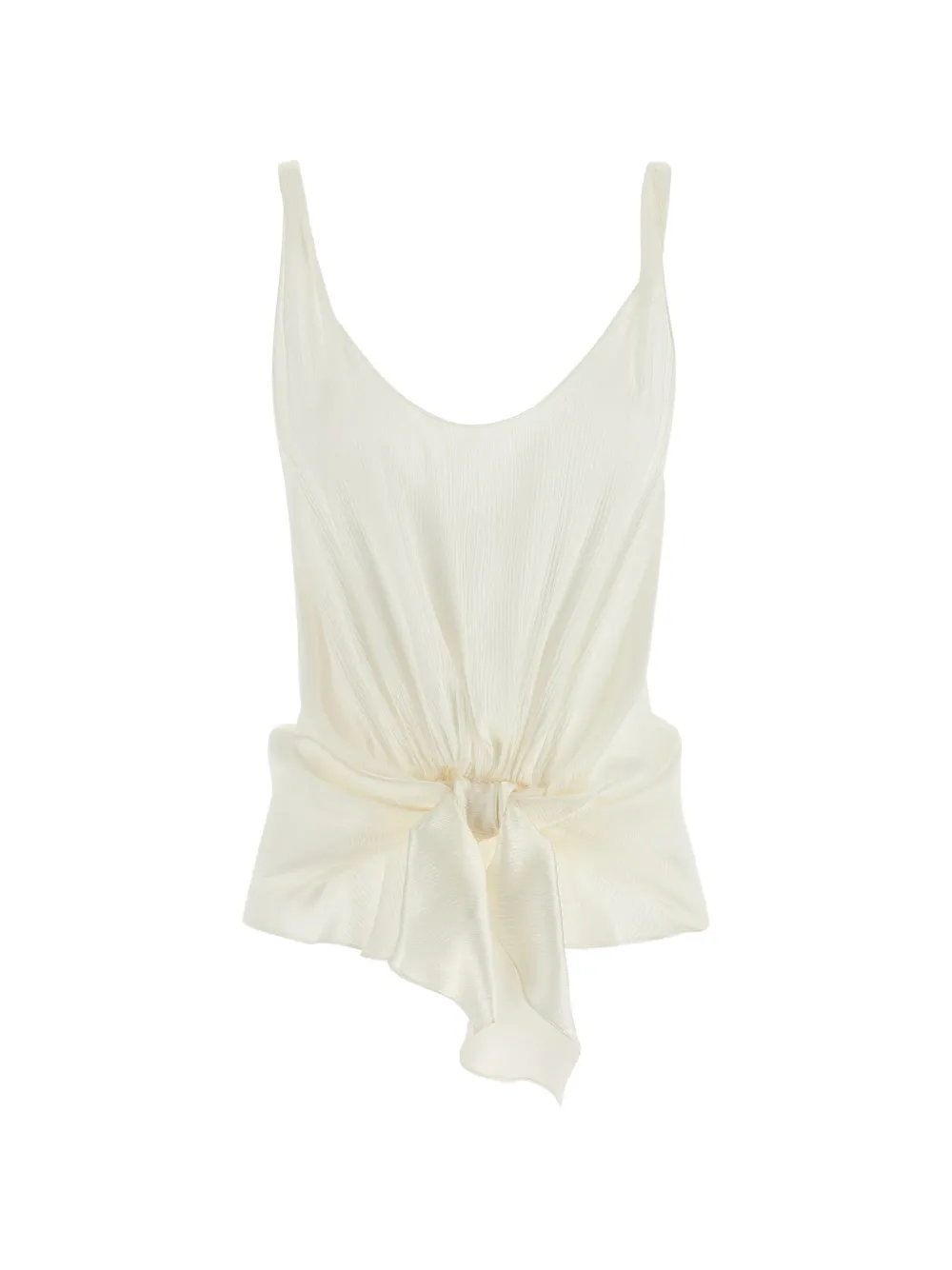 JW Anderson crinkled knot-detail blouse - Neutrals