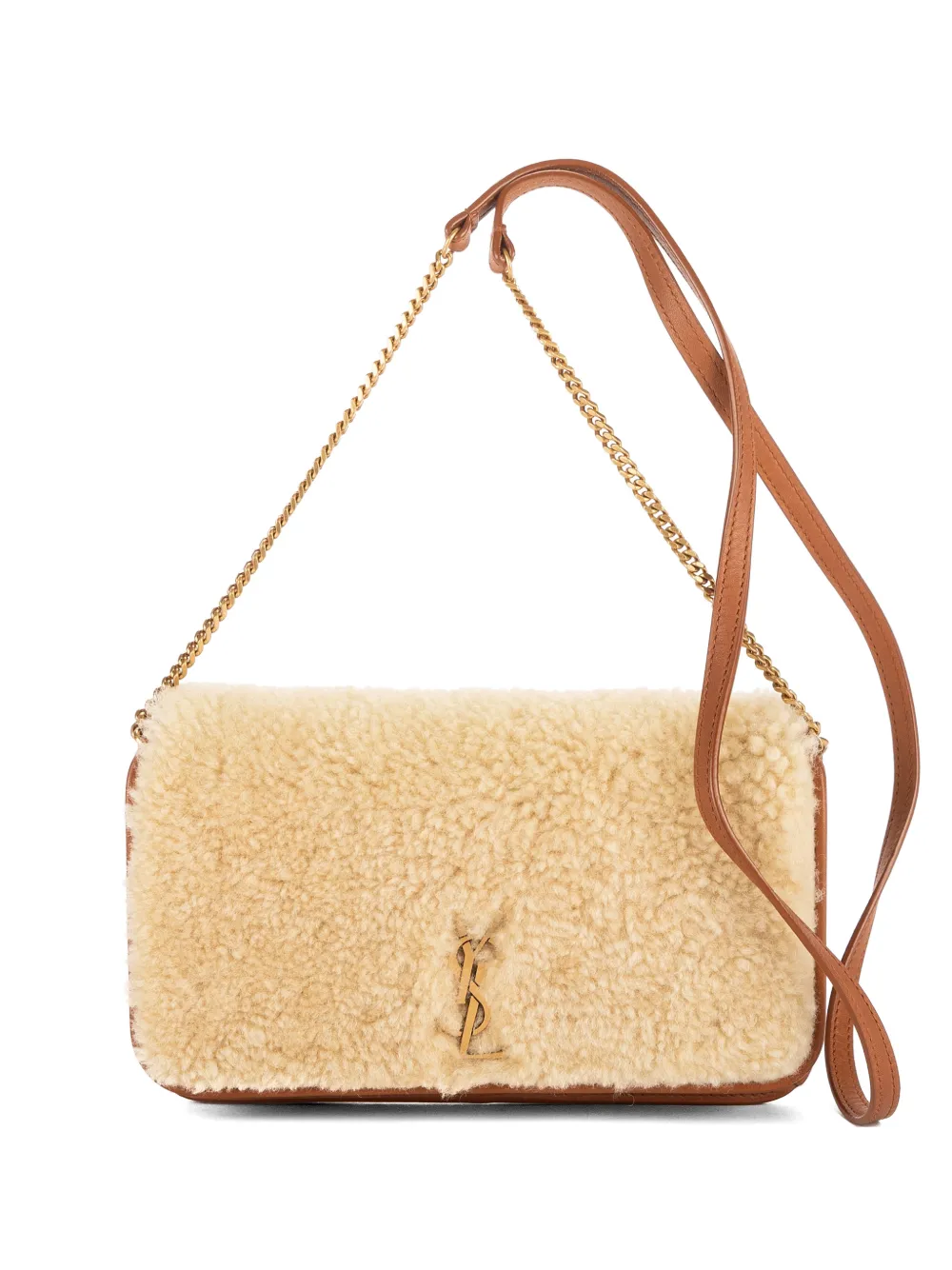 Saint Laurent Pre-Owned Kate shearling shoulder bag - Toni neutri