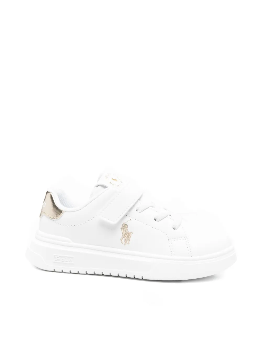 POLO RALPH LAUREN KIDS Heritage Court touch-strap sneakers - Bianco