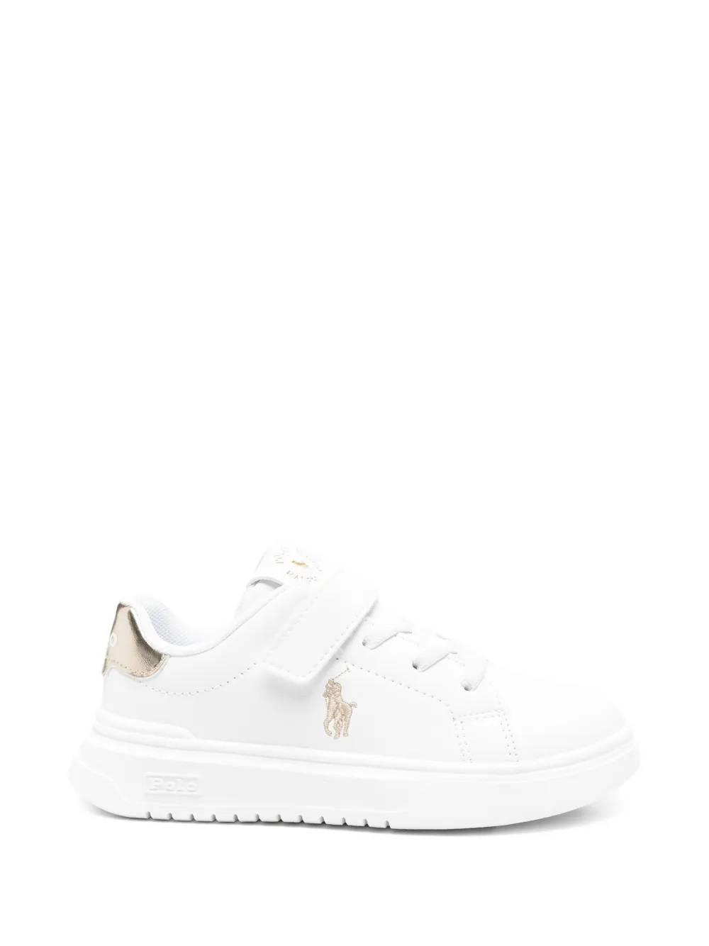 POLO RALPH LAUREN KIDS Heritage Court sneakers met klittenband Wit