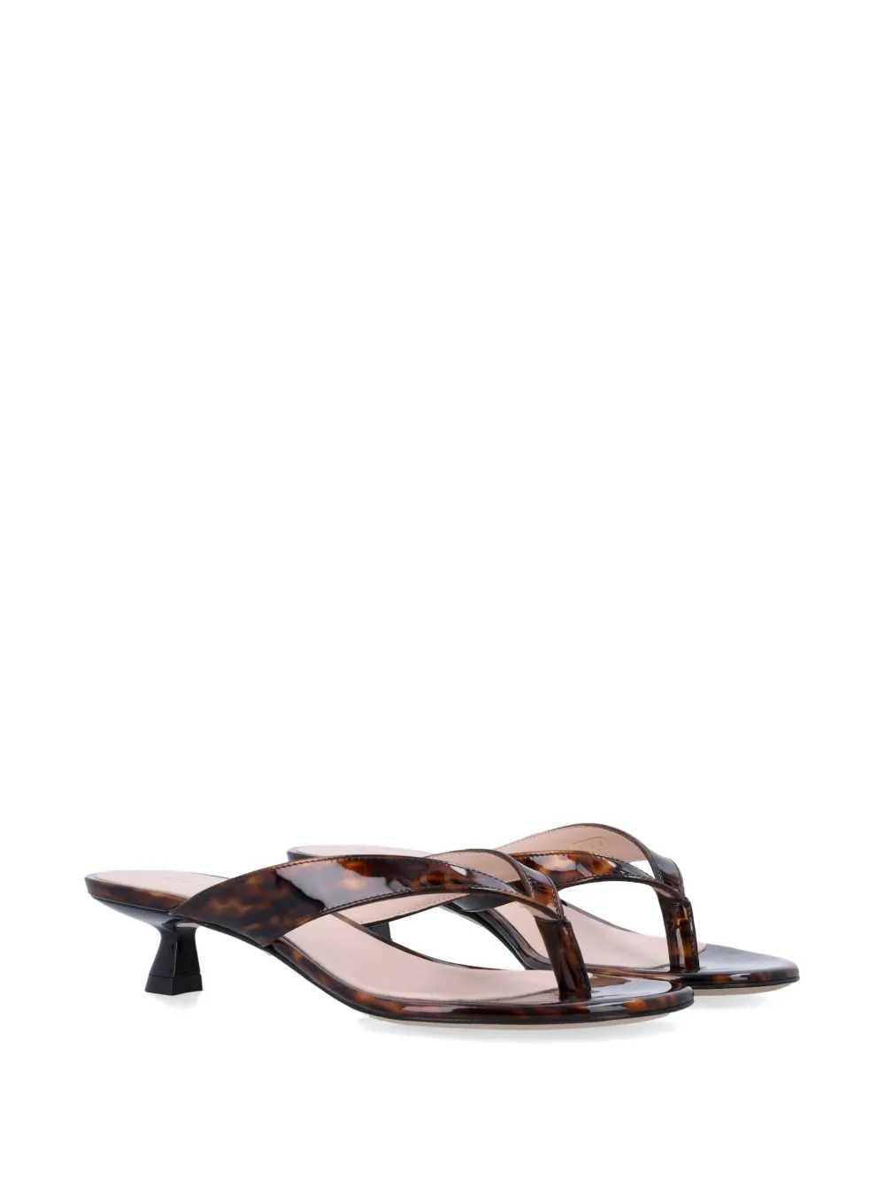 Stuart Weitzman Rio Sleek tortoiseshell-effect sandals Bruin