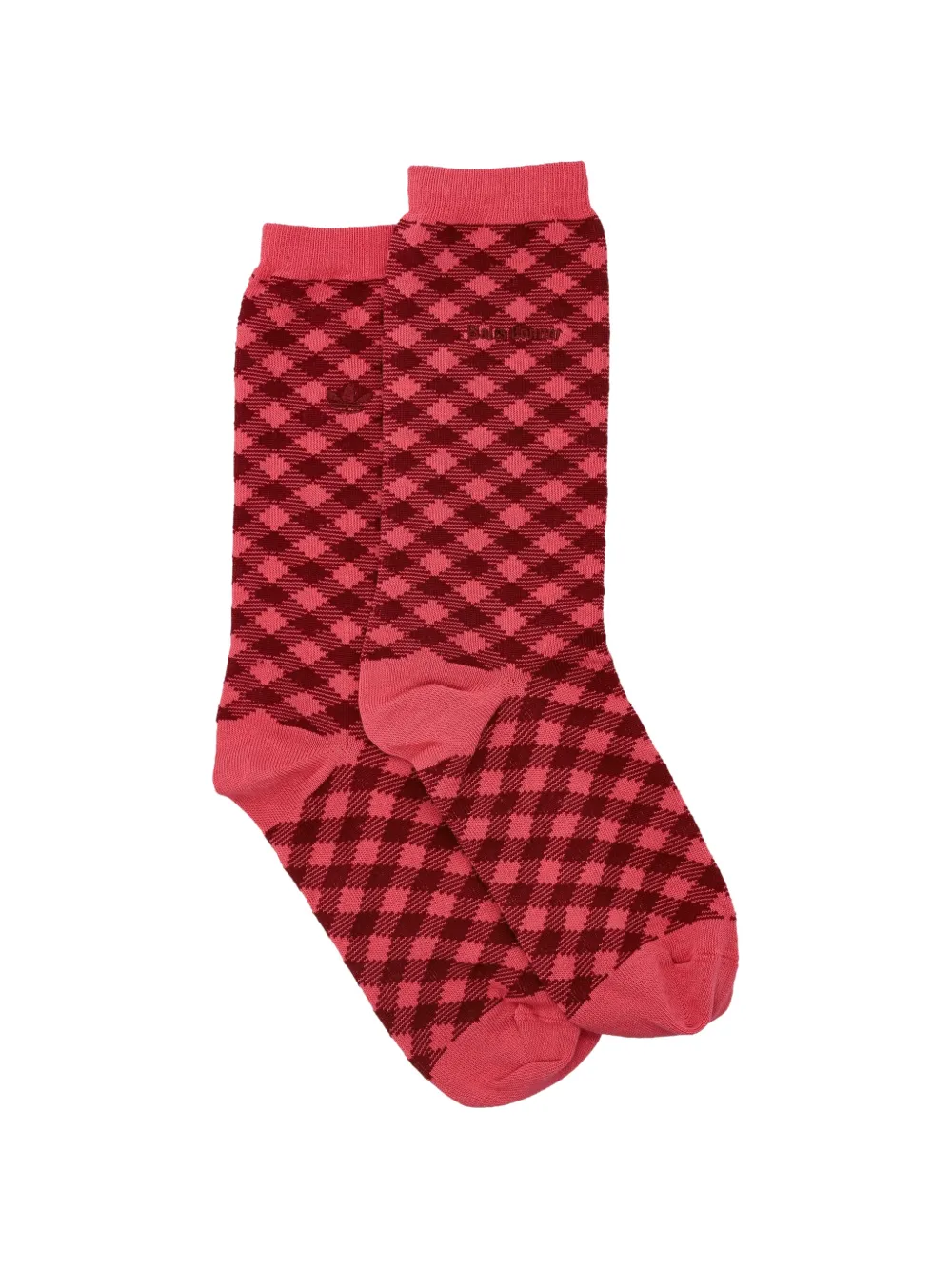 Wales Bonner x adidas check-pattern logo-embroidered socks - Rosa