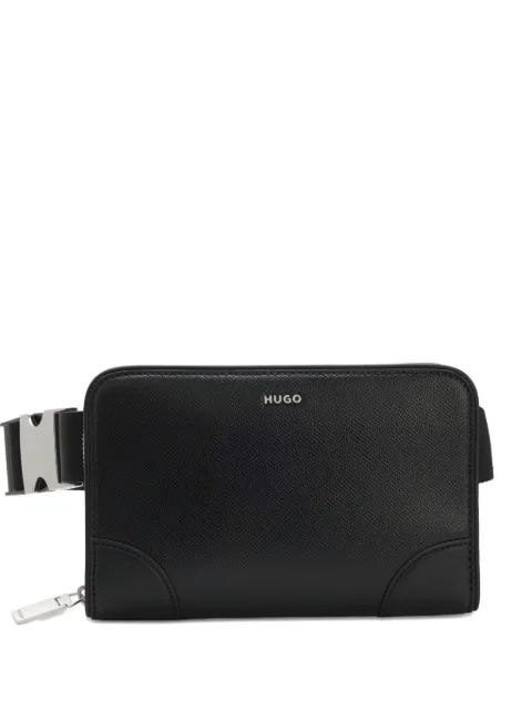 HUGO Bolsa transversal granulada com logo