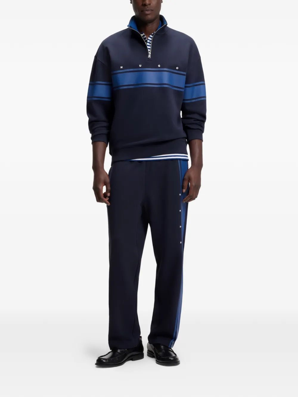 HUGO Trainingsbroek met elastische tailleband Blauw