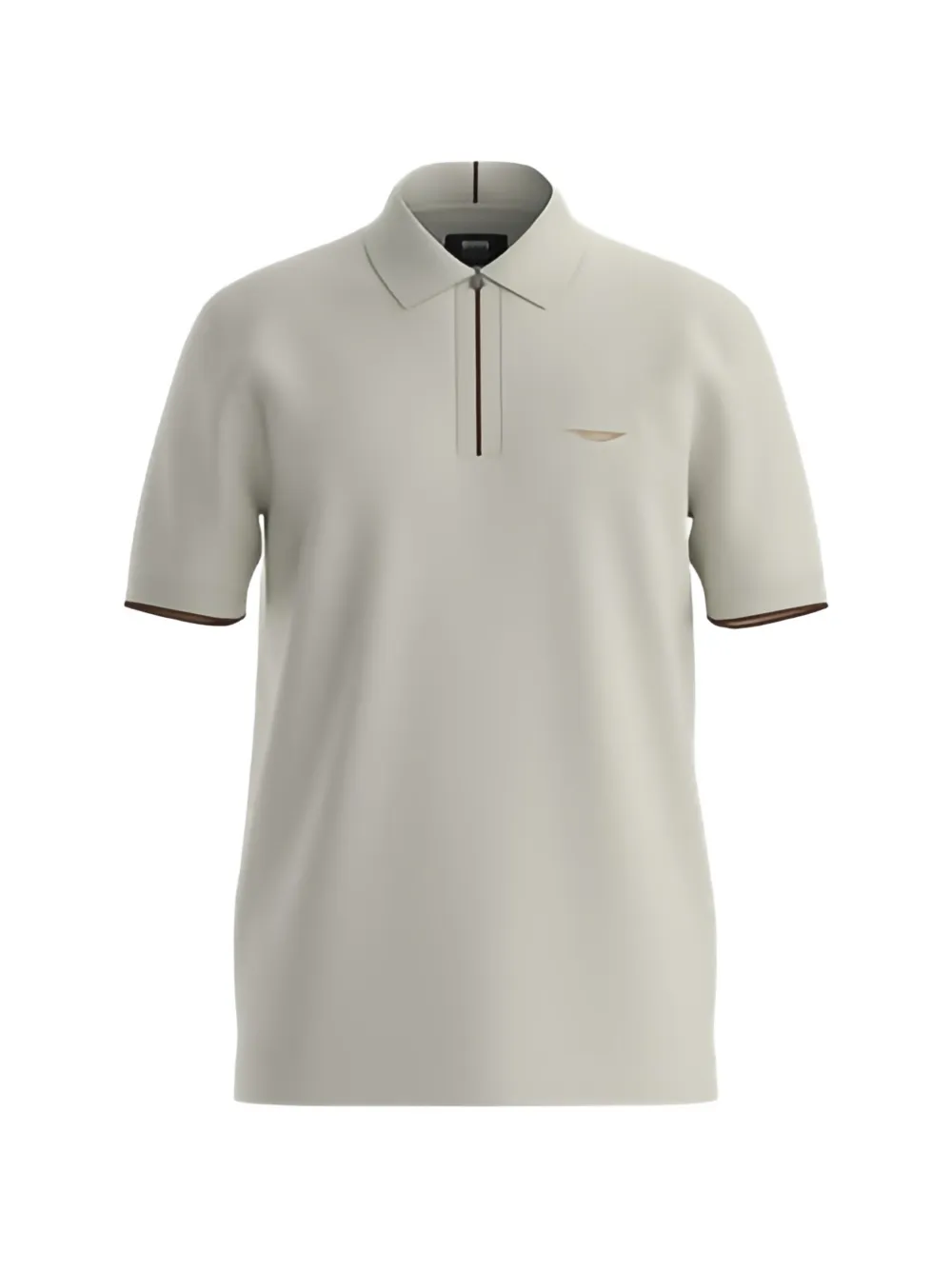 BOSS Polo con zip - Toni neutri