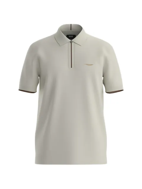 BOSS polo à fermeture zippée