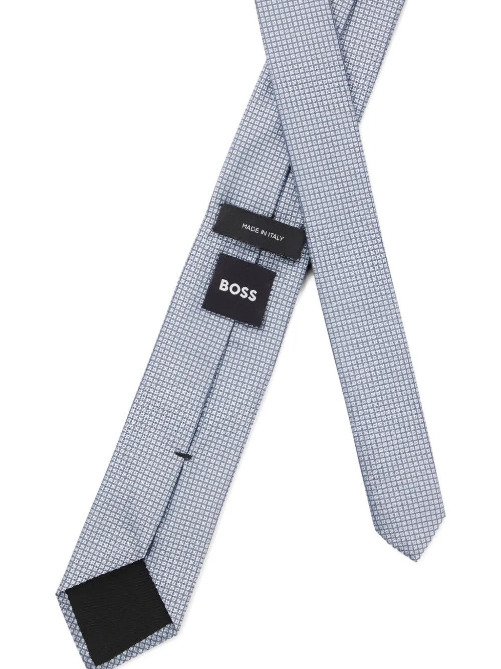 BOSS Stropdas met puntig patroon Blauw