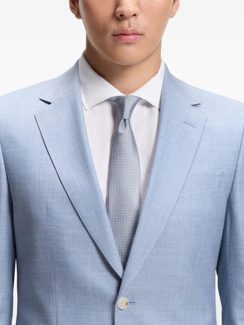 BOSS Stropdas met puntig patroon Blauw