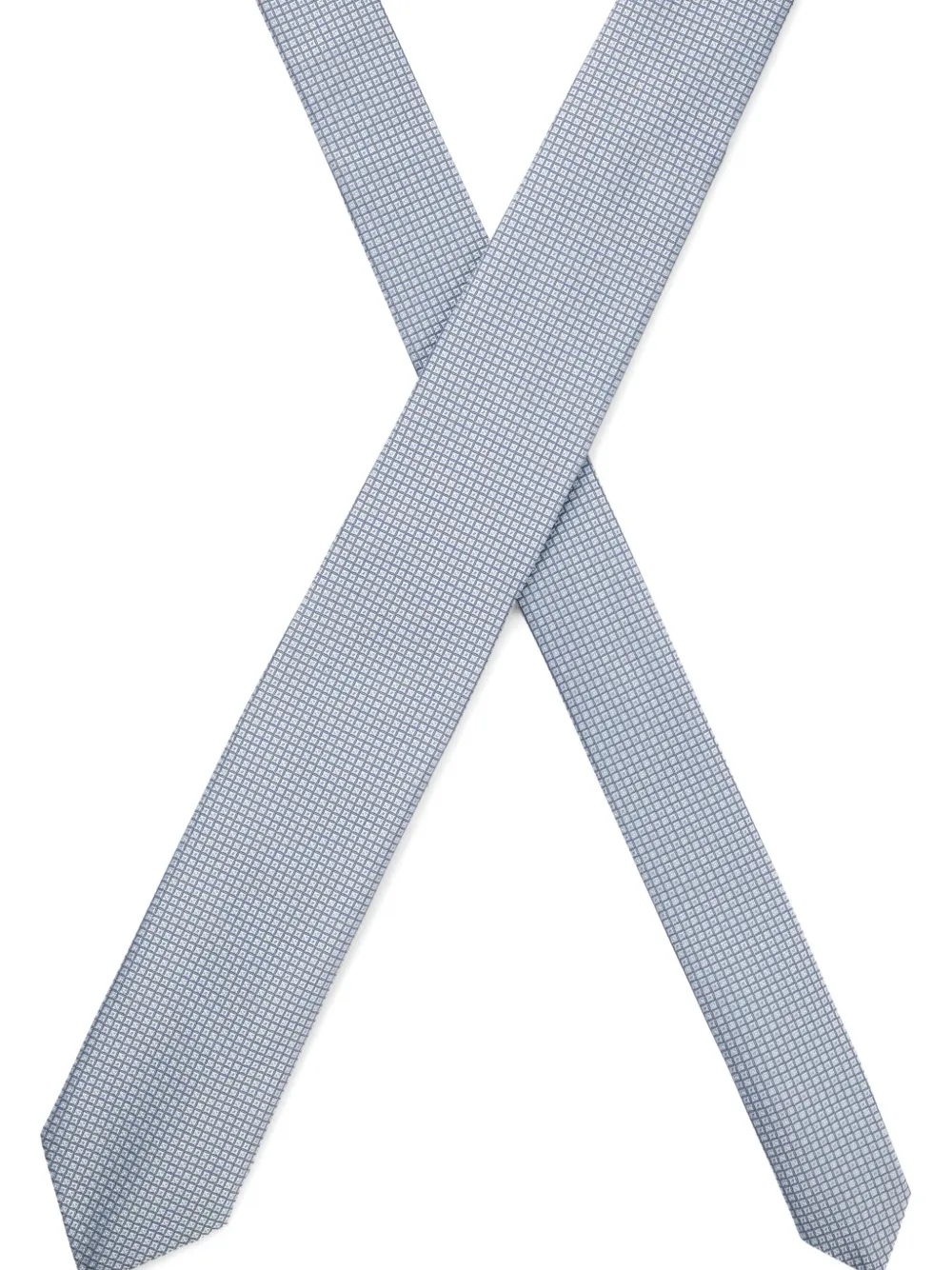 BOSS Stropdas met puntig patroon Blauw
