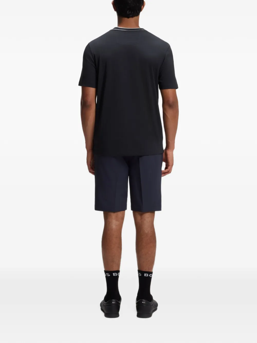 BOSS Katoenen T-shirt Zwart