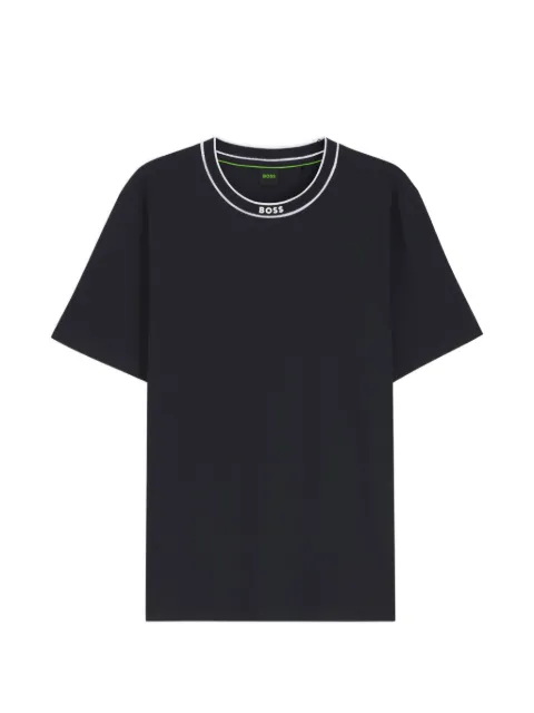 BOSS cotton T-shirt with logo crew neck