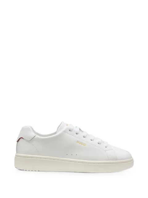 HUGO Nappa leather sneakers with gold-tone logo