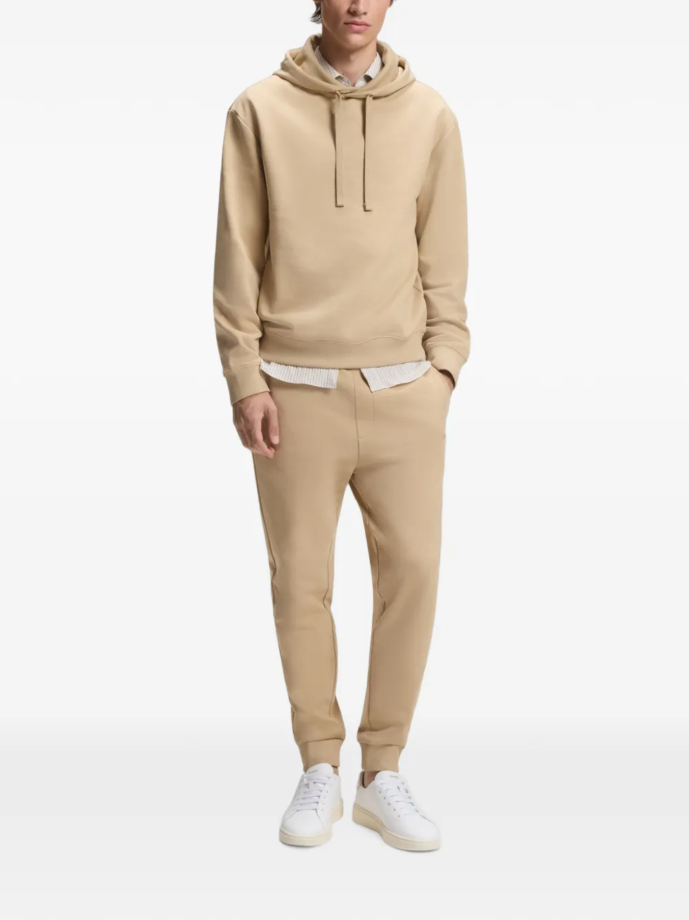 HUGO Nappa leather sneakers with gold-tone logo