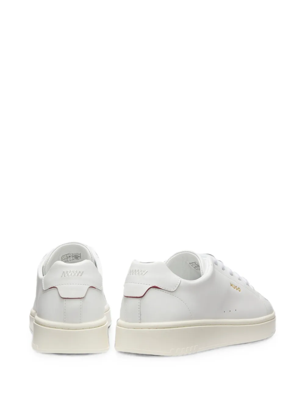 HUGO Nappa leather sneakers with gold-tone logo