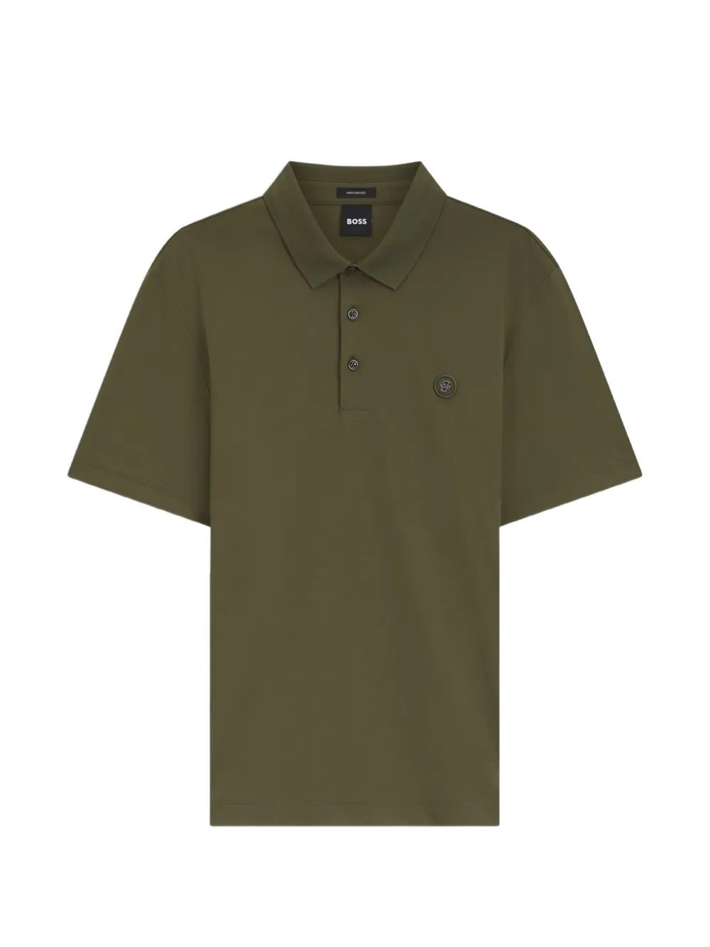 BOSS Double B Poloshirt mit Monogramm-Patch - Grün