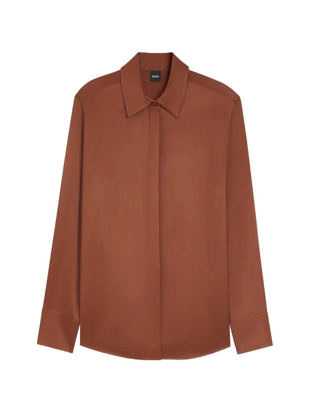 BOSS Blusa taglio regular - Marrone