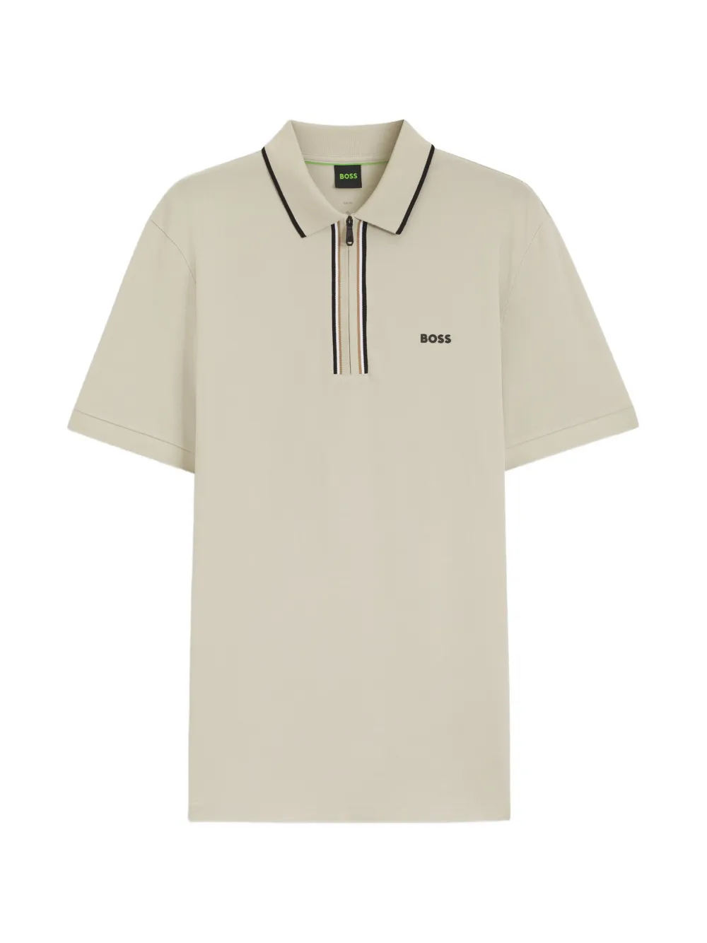BOSS Poloshirt mit Reißverschluss - Nude