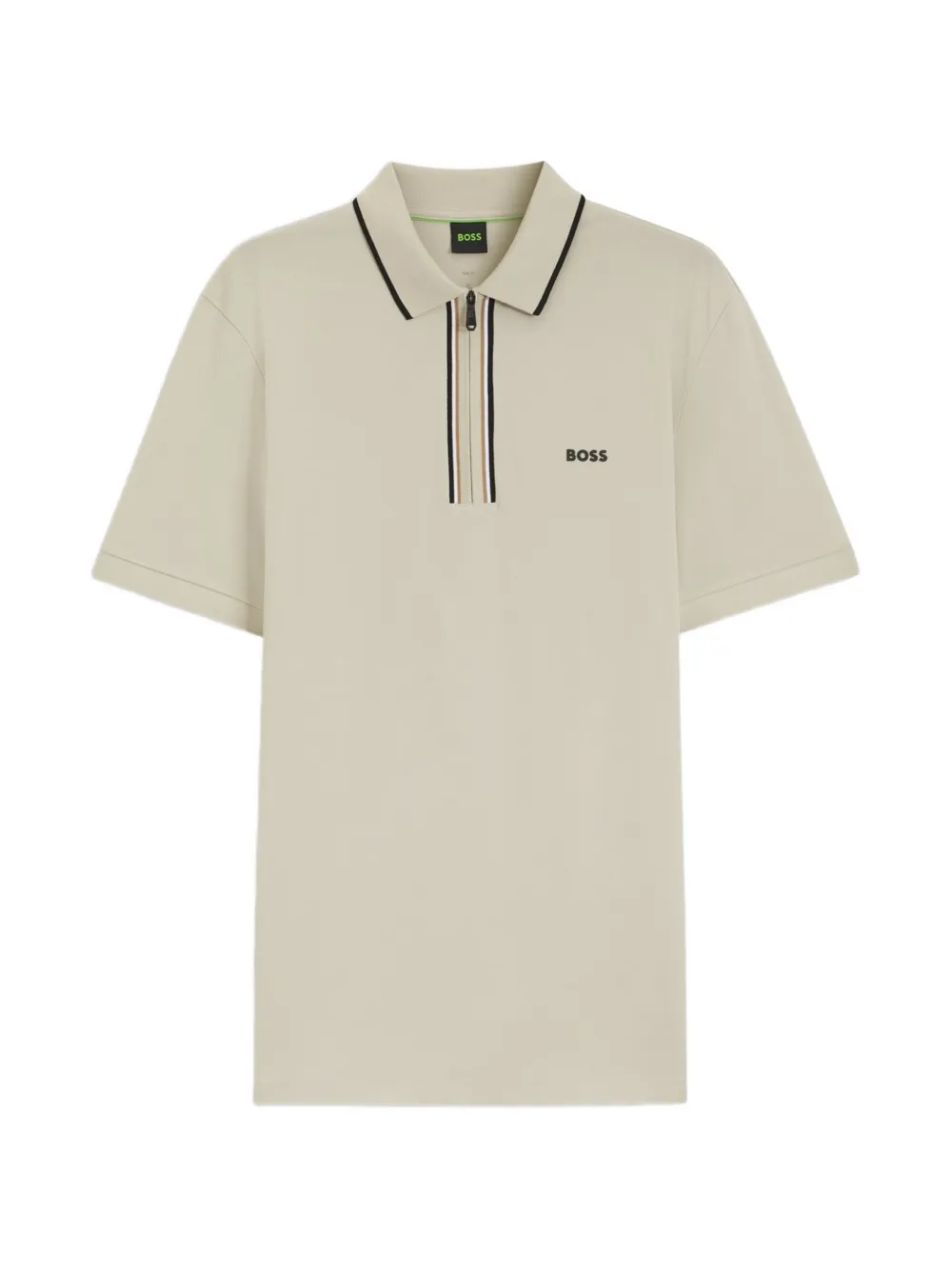BOSS Poloshirt mit Reißverschluss - Nude