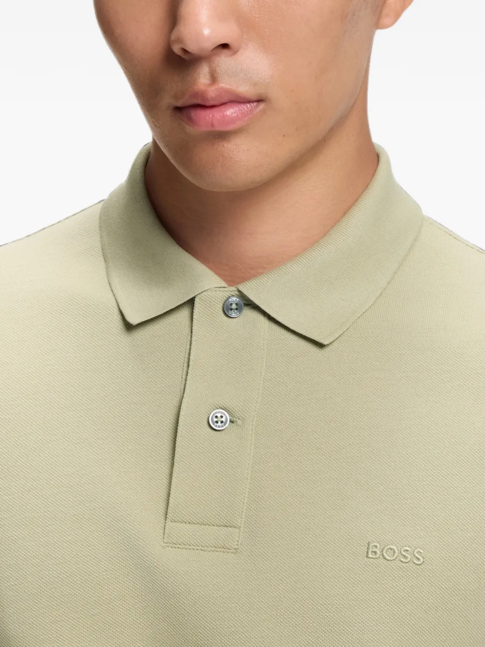 BOSS Pallas katoenen poloshirt Groen