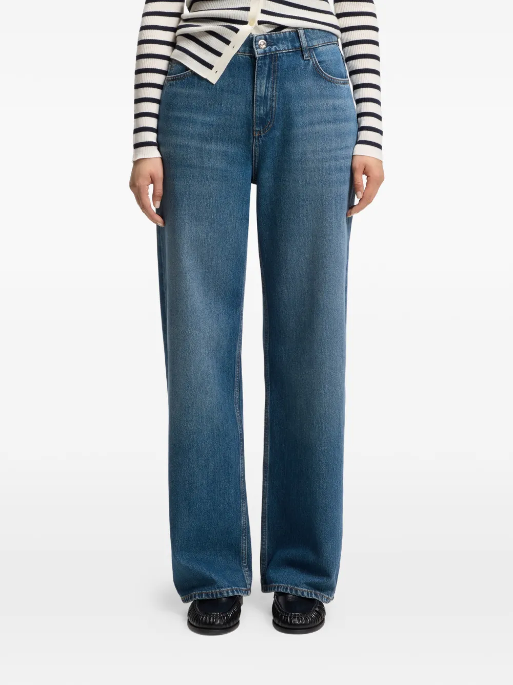 BOSS Straight jeans Blauw