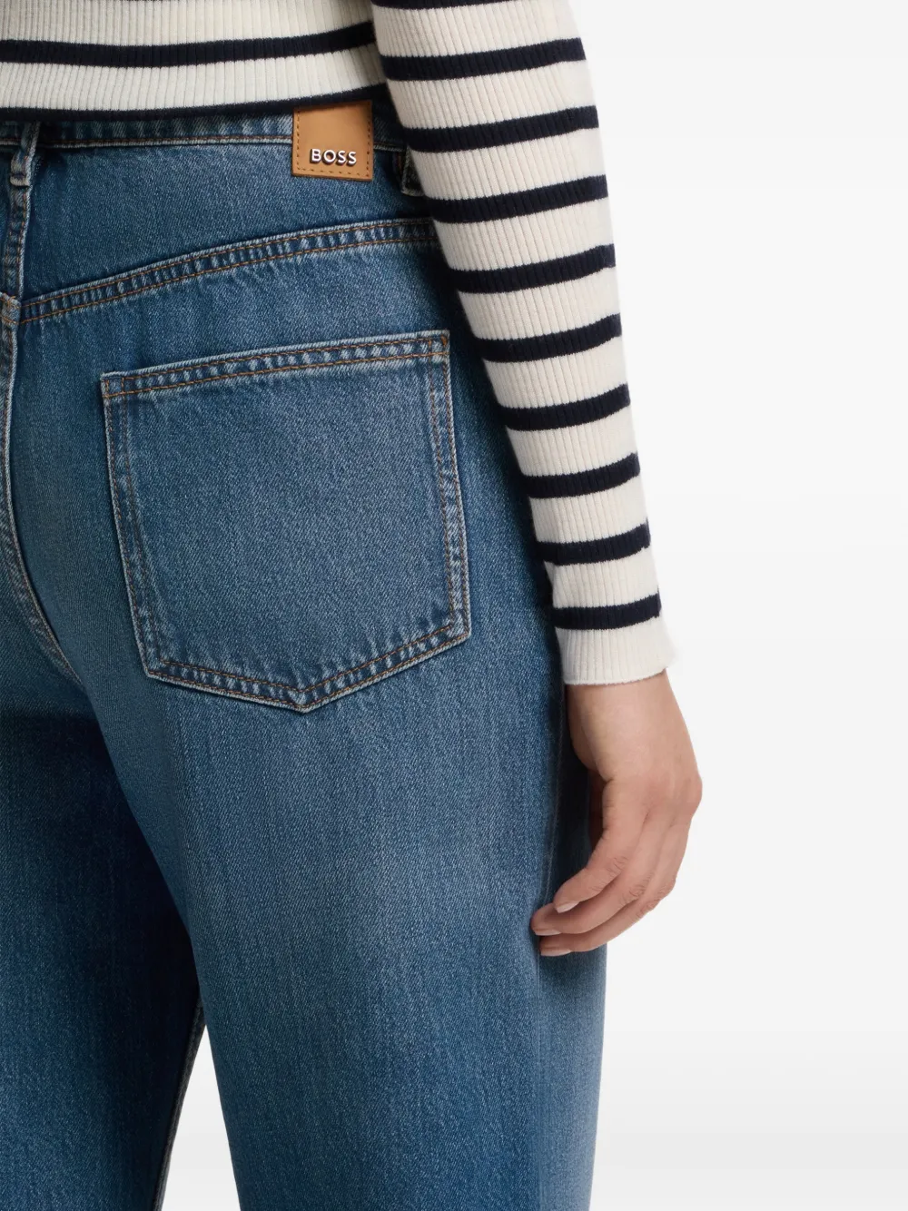 BOSS Straight jeans Blauw