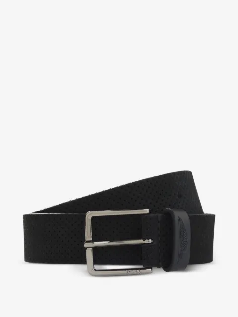 BOSS perforated leather belt