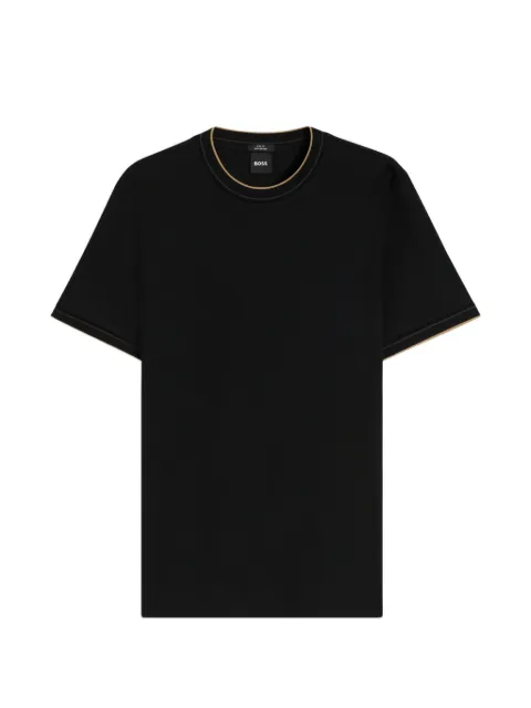 BOSS slim-fit contrast-trim T-shirt