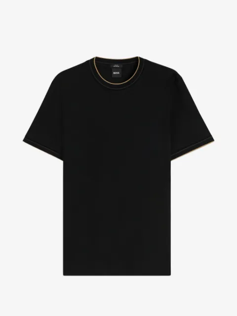 BOSS slim-fit contrast-trim T-shirt