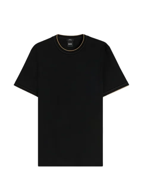 BOSS slim-fit contrast-trim T-shirt