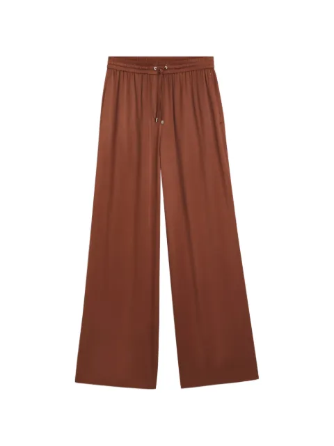 BOSS pantalones satinados con cordones en la pretina