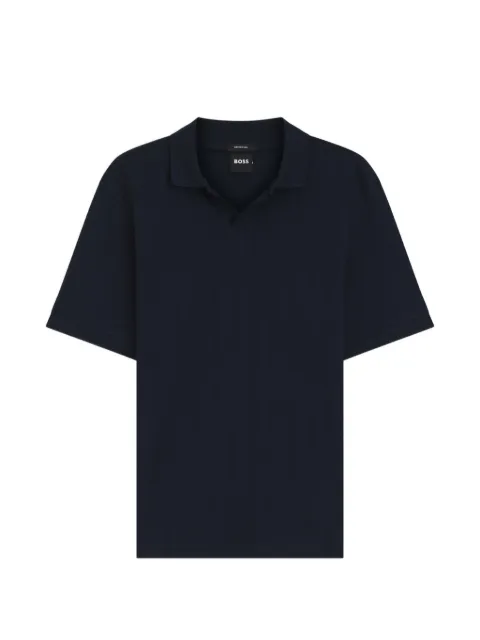 BOSS Camisa polo de tricô jacquard