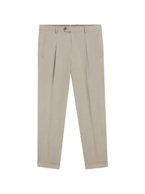 BOSS pleated turn-up tailored trousers