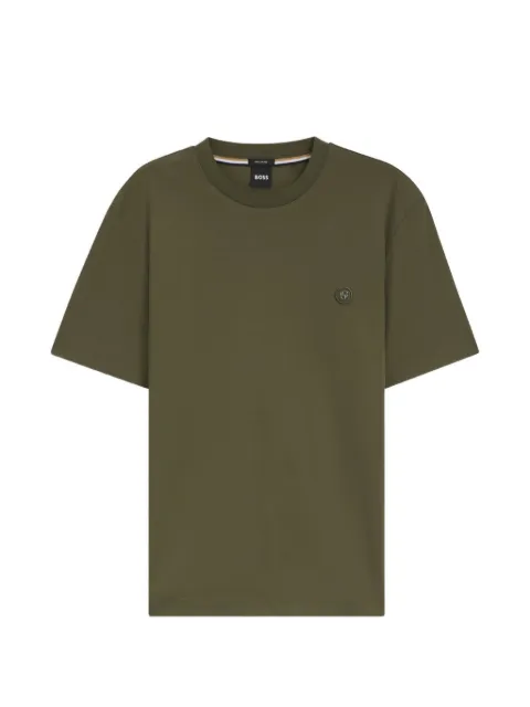 BOSS mercerized-cotton T-shirt with Double B monogram