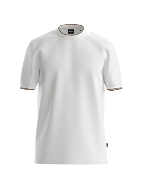 BOSS Schmales T-Shirt mit Kontrastdetails