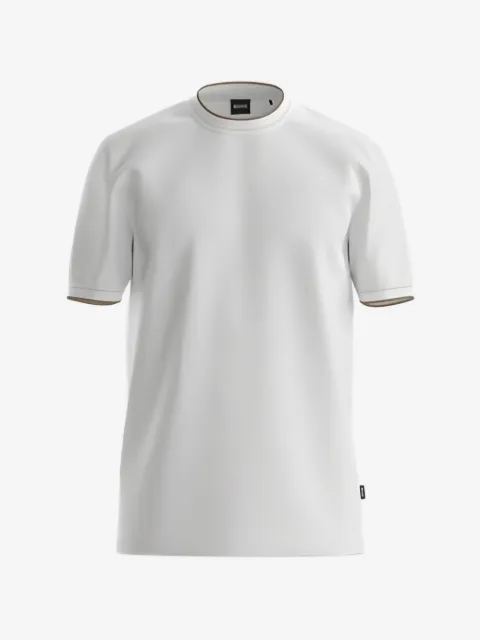 BOSS playera slim con ribete en contraste
