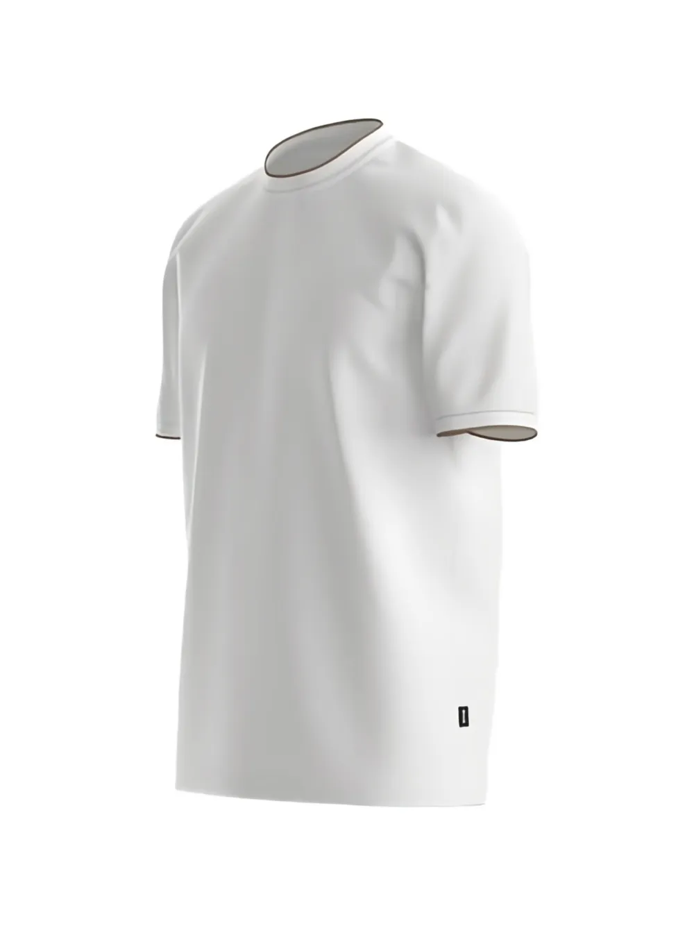BOSS Slim-fit T-shirt met contrasterende afwerking Wit