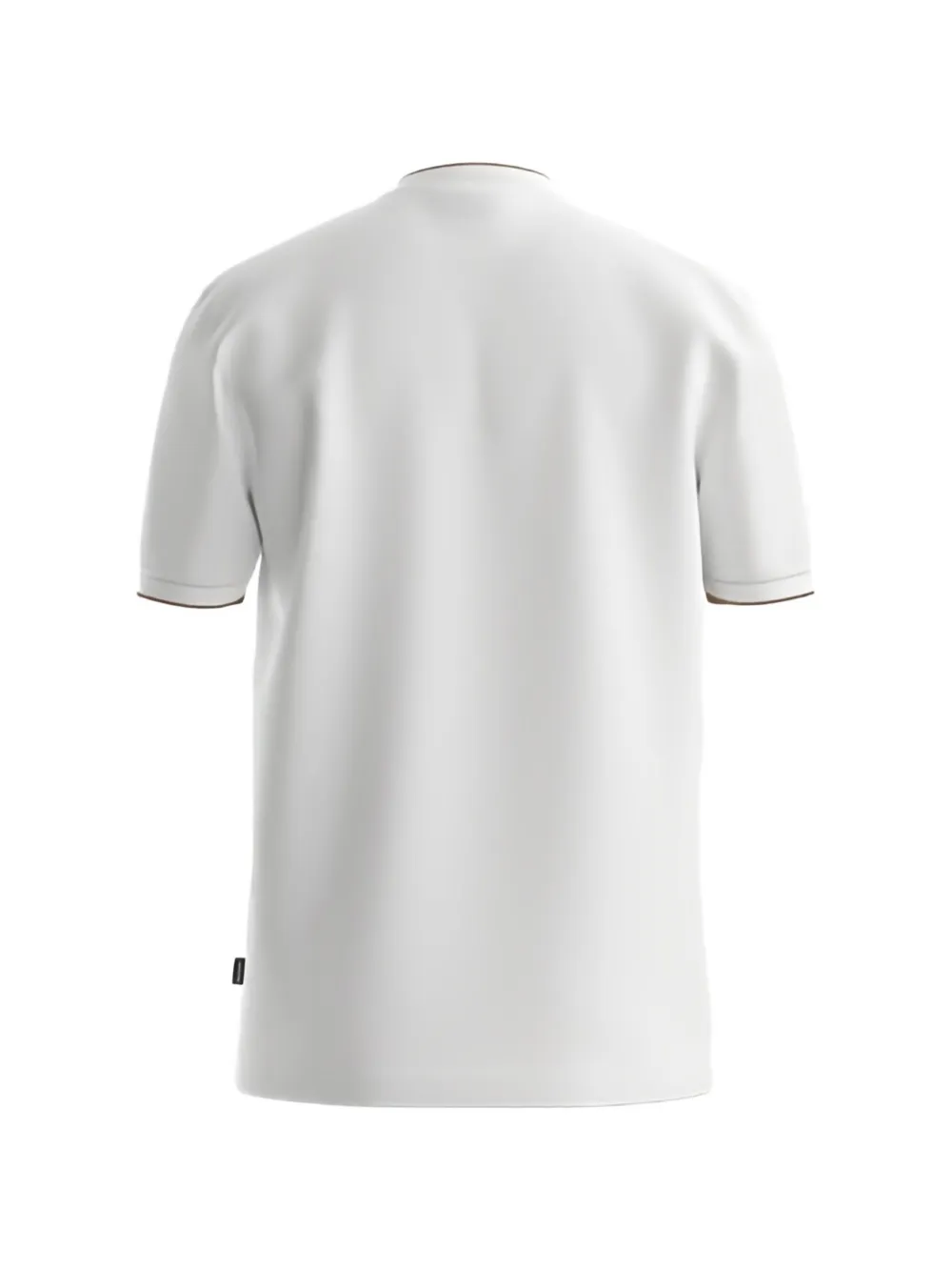 BOSS Slim-fit T-shirt met contrasterende afwerking Wit