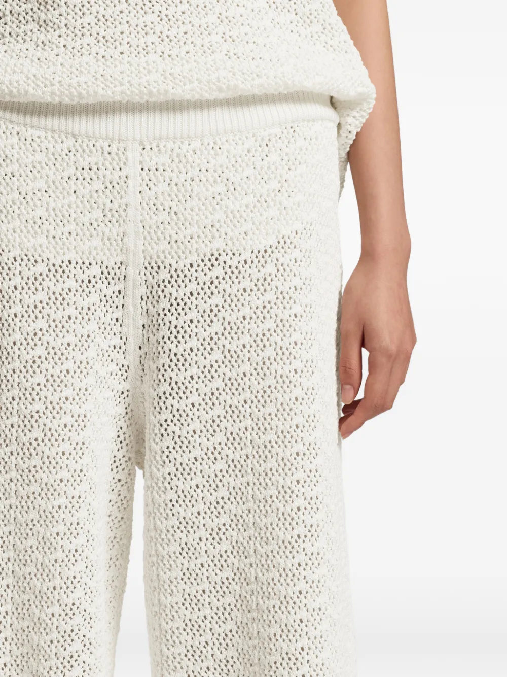 BOSS Gehaakte broek Beige