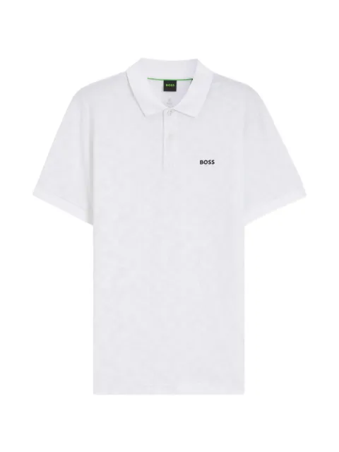 BOSS logo-print polo shirt
