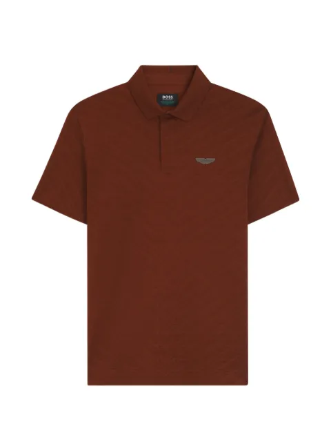 BOSS logo-plaque polo shirt