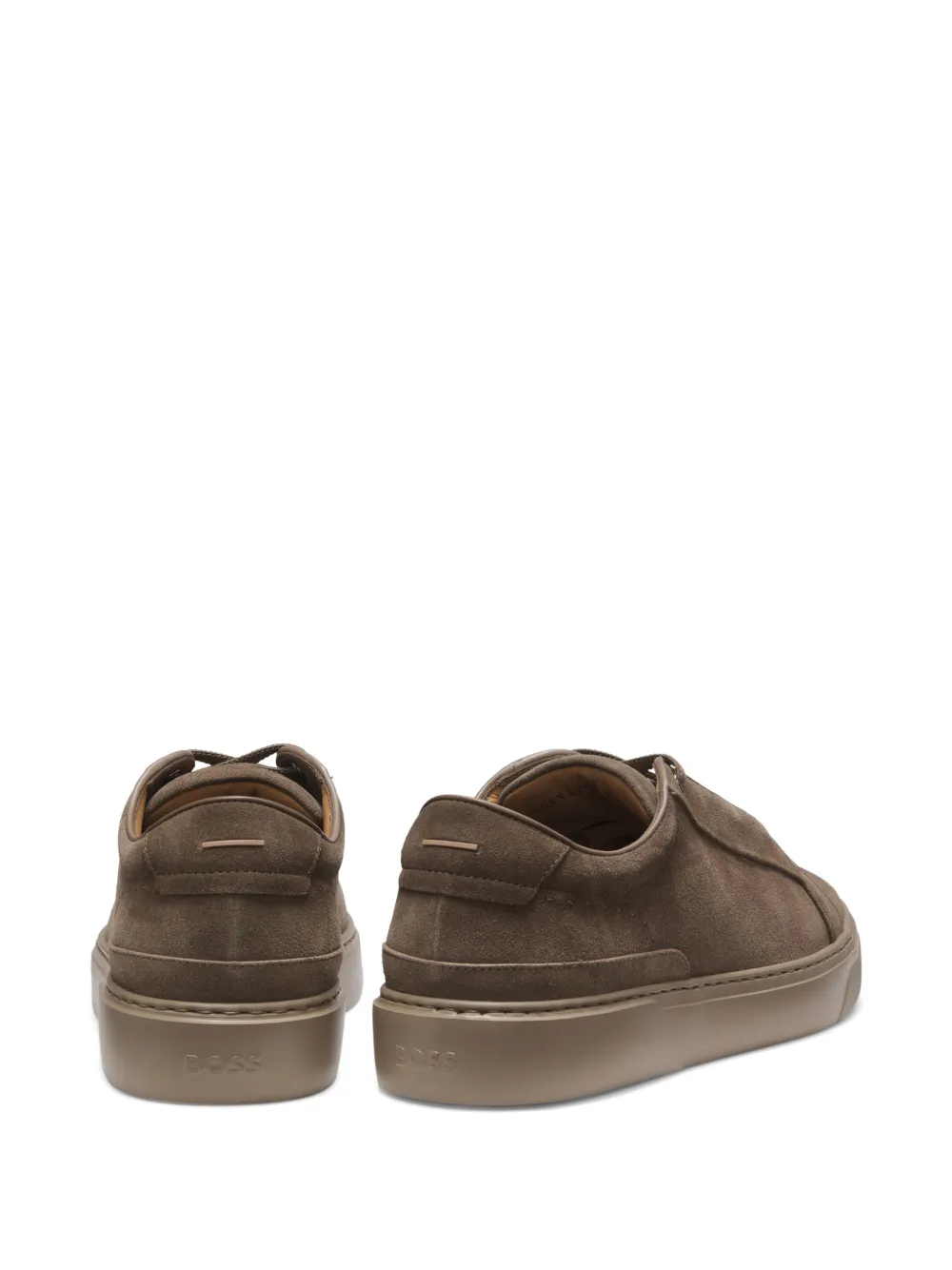 BOSS Suède sneakers Bruin