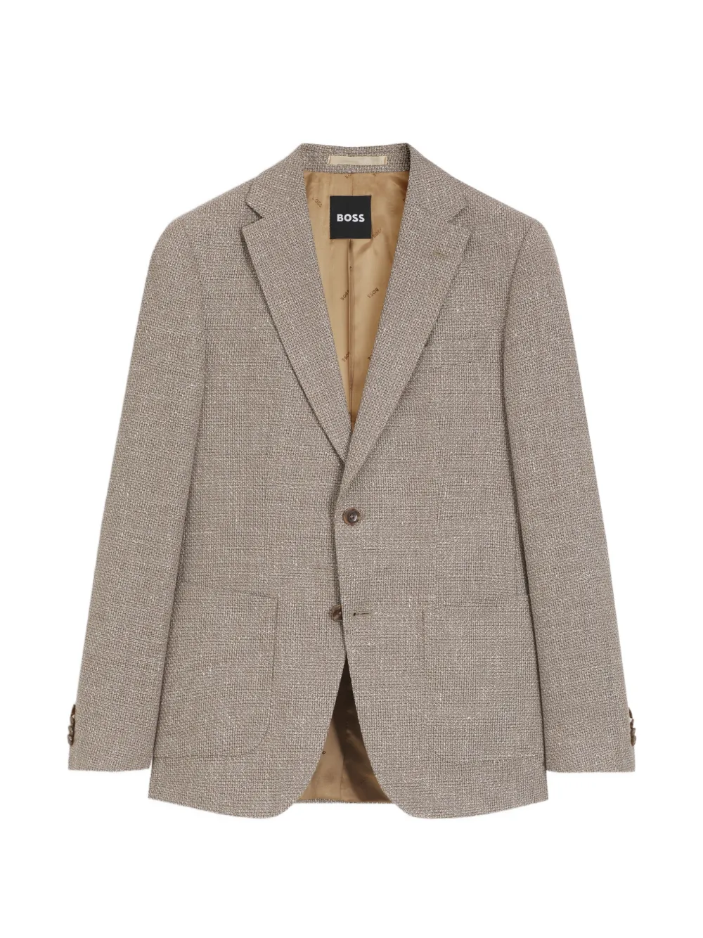 Hugo Boss Slim-fit Single-breasted Blazer In Neutral
