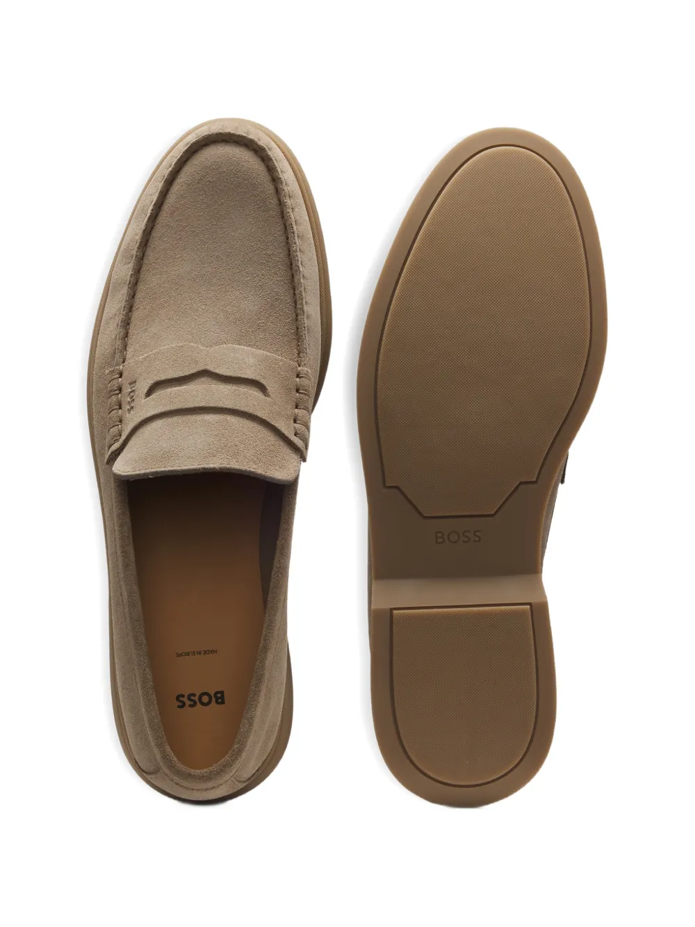 BOSS Suède loafers Beige