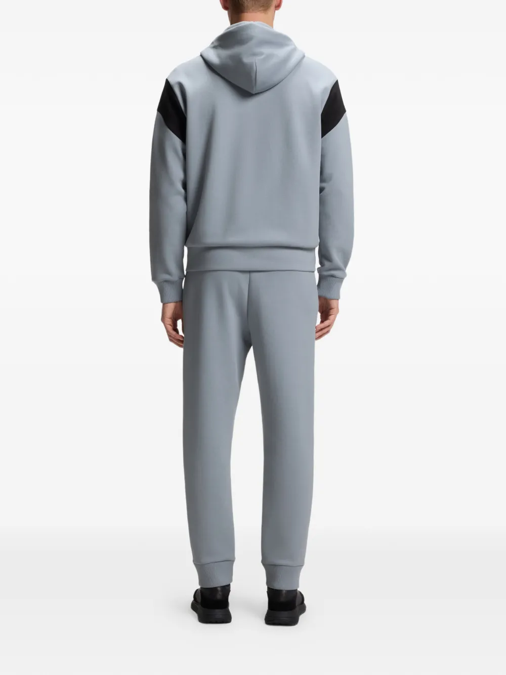 BOSS Hoodie met rits Grijs